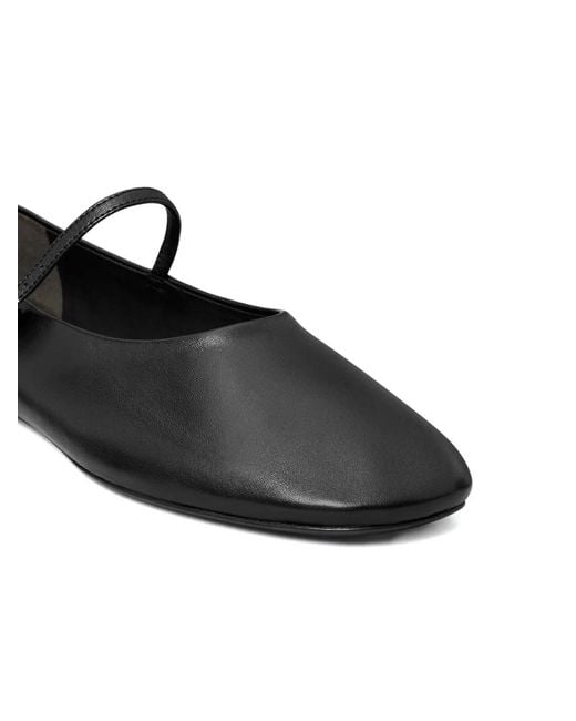 Tory Burch Black Buckle-Strap Ballet Flats