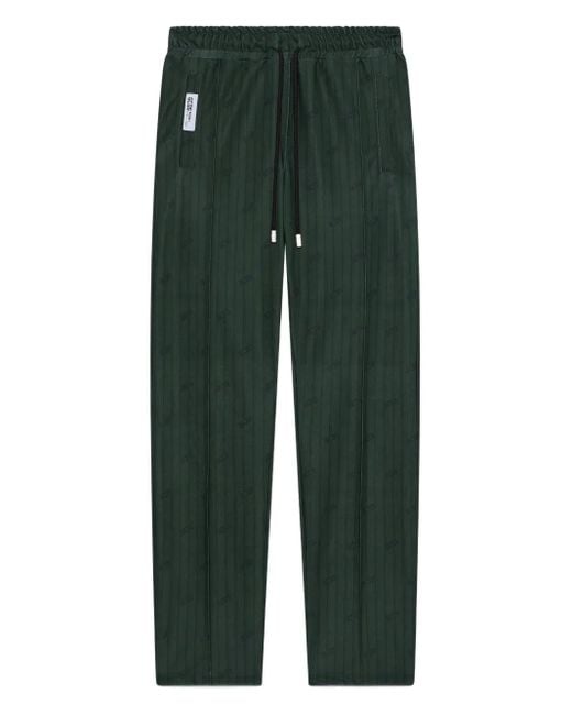 Gcds Green Pinstripe Drawstring Trousers