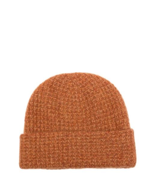 Frenckenberger Ribbed Beanie Brown