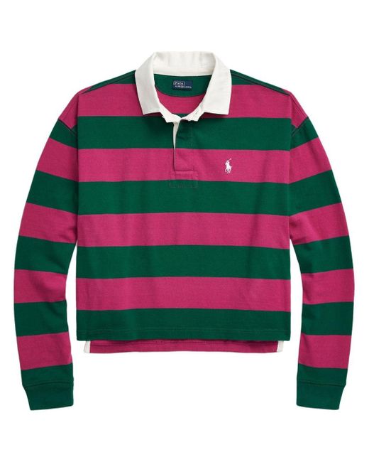 Polo Ralph Lauren Pink Striped Cotton Polo Top