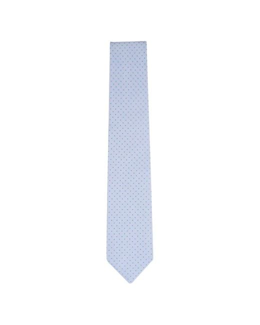 Paolo Albizzati White Polka-Dot Silk Tie for men