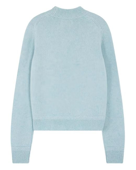 Bonpoint Blue Jylo Mock-Neck Ribbed Sweater