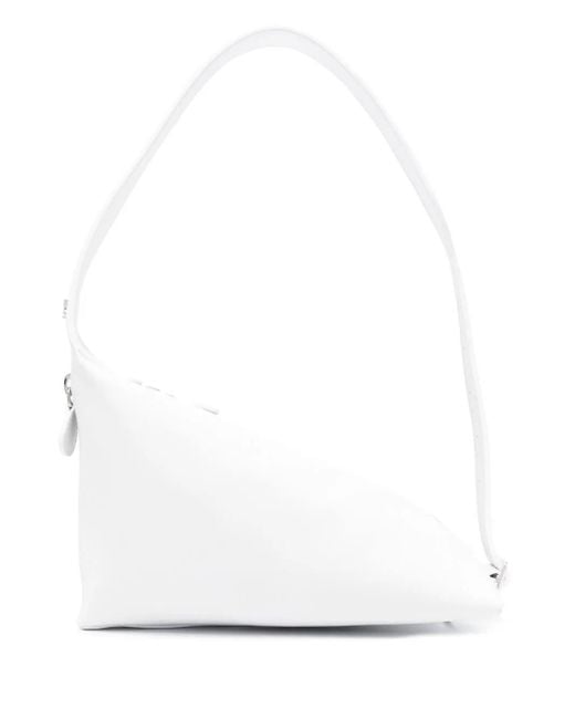 Courreges White The One Leather Shoulder Bag
