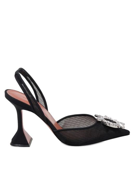 AMINA MUADDI Black 95Mm Begum Heeled Pumps