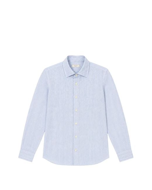 Seventy Blue Striped Linen Shirt for men