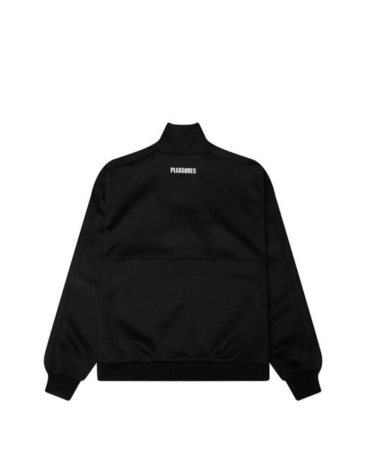 Pleasures Black Logo-Patch Track Jacket for men