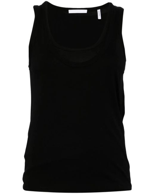 Helmut Lang Black Scoop-Neck Tank Top