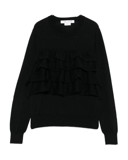 Comme des Garçons Black Ruffled Sweater