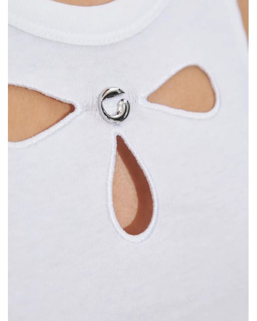 Coperni White Cut-Out Midi Dress