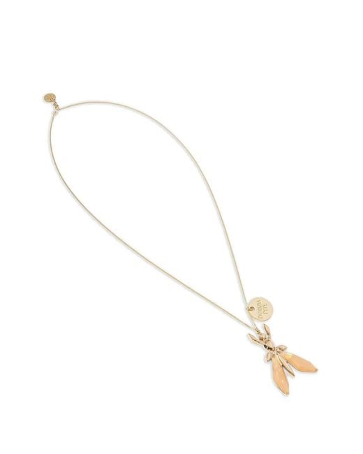 Patrizia Pepe White Fly-Pendant Necklace