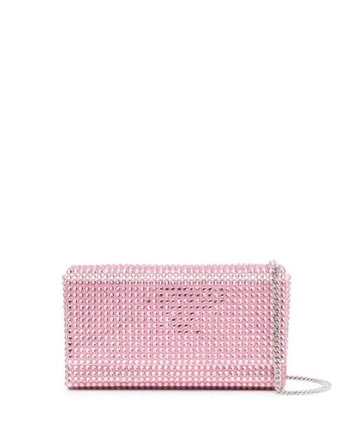 Bolso de mano Superamina Paloma con cristales AMINA MUADDI de color Pink