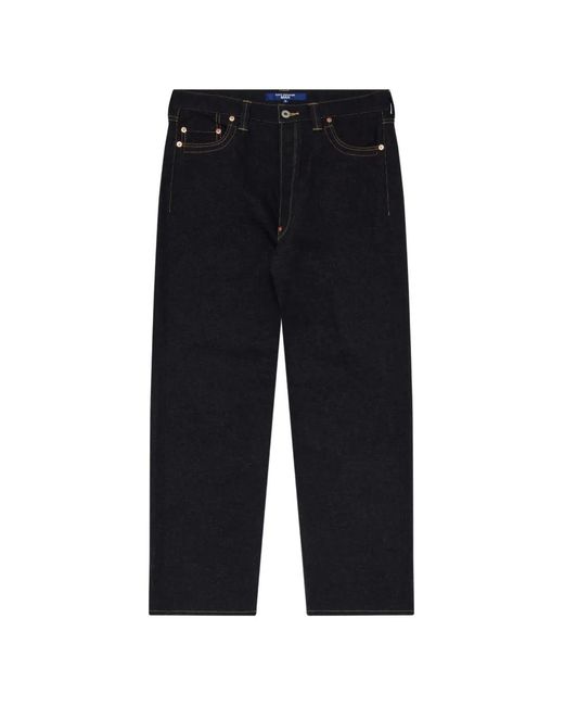 Junya Watanabe Black Five-Pocket Straight Jeans for men