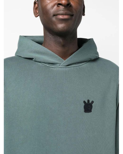 Zadig & Voltaire Green Sanchi Skull Cotton Hoodie for men