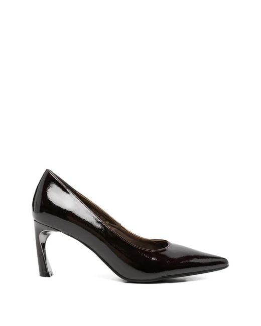 SERGIO MORETTI FIRENZE Black Patent-Finish Pointed-Toe Pumps