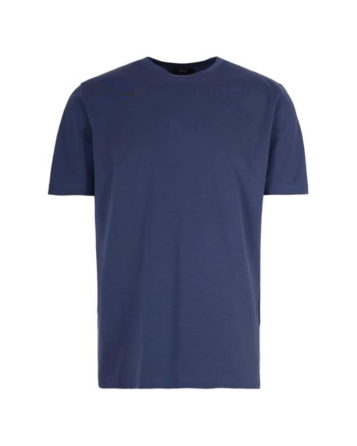 Herno Blue Crew-Neck T-Shirt for men