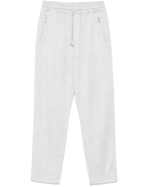Eleventy Mélange-Effect Track Pants in White für Herren