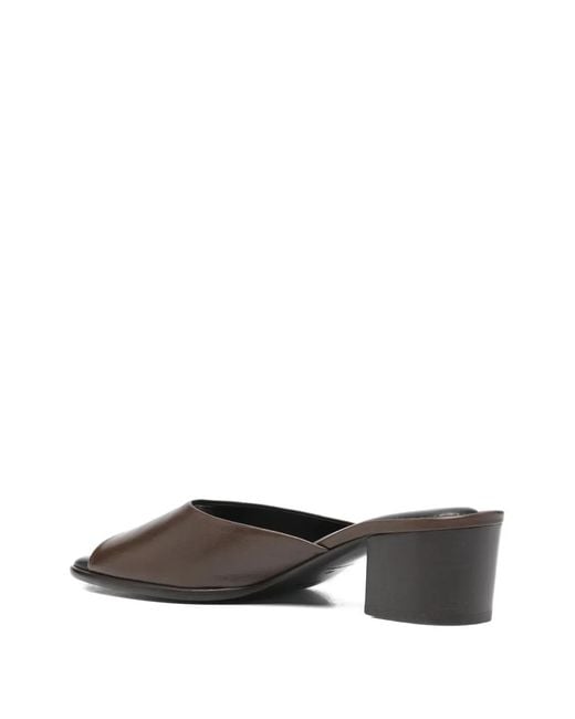Lemaire White Square-Heeled Mules 55 Mm
