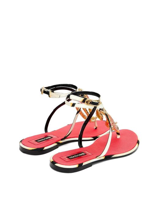 Roberto Cavalli Pink Ray Of Paradise Sandals