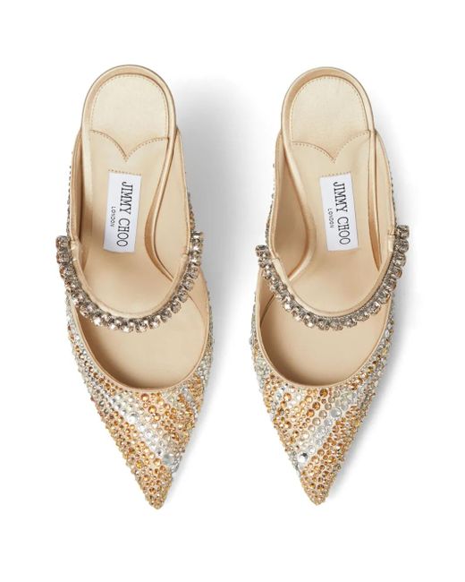 Jimmy Choo Metallic Bing Mules 100Mm