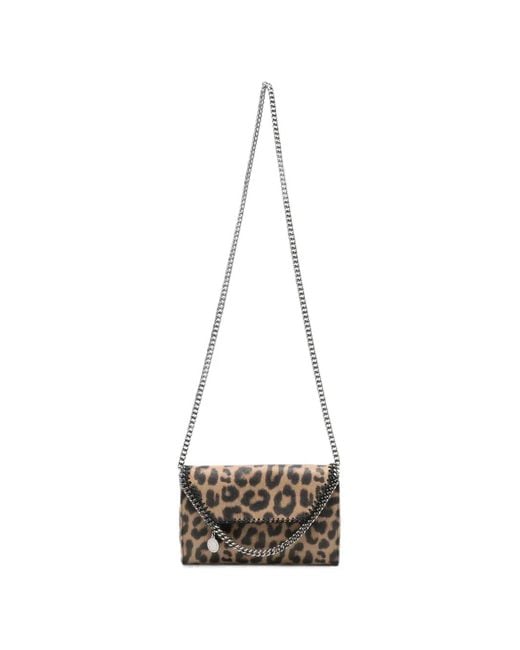 Stella McCartney White Falabella Leopard-Print Shoulder Bag