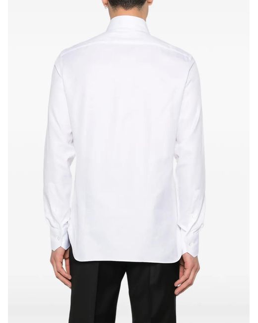 Zegna White Buttoned Shirt for men
