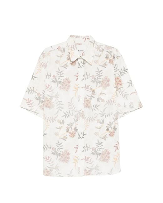 Isabel Marant White Shirt With Floral Pattern for men