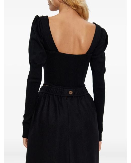 Vivienne Westwood Bea Korset Top Met Pofmouwen in het Black