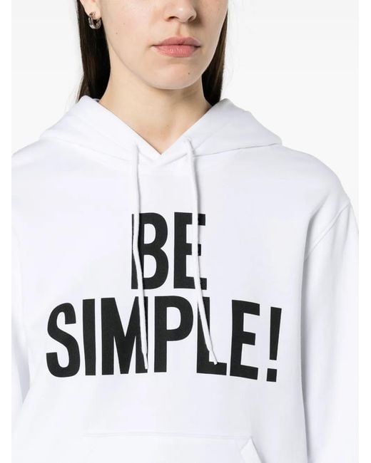Moschino White Slogan-Print Organic-Cotton Hoodie