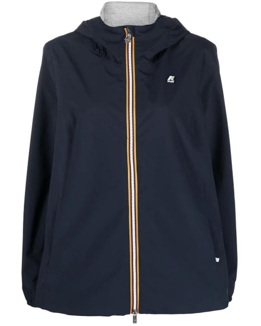 K-Way Windjack Met Capuchon in het Blue