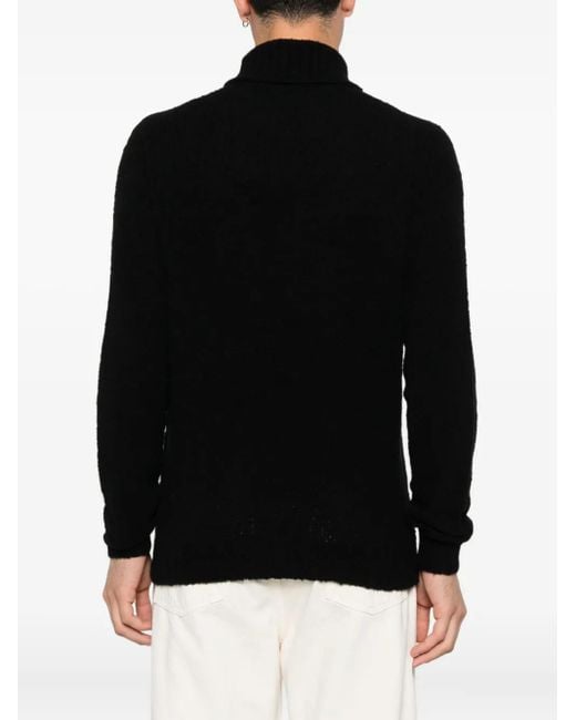 Scaglione Rollkragenpullover aus Merinogemisch in Black für Herren