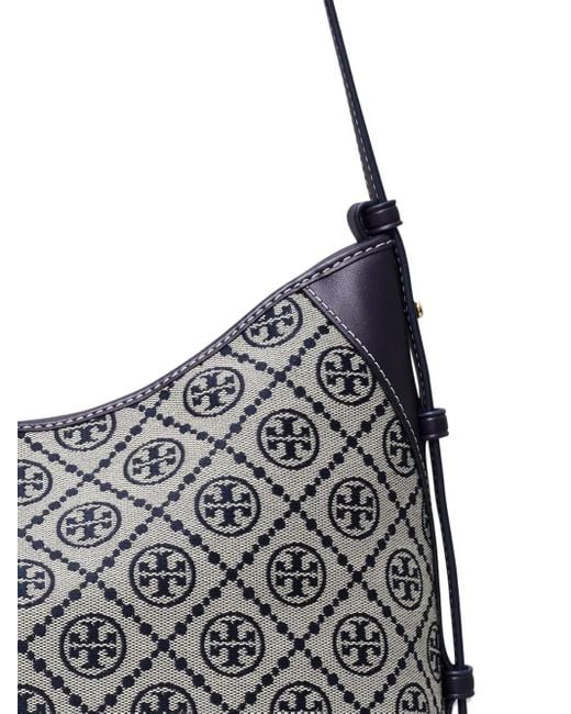 Tory Burch Gray T Monogram Shoulder Bag