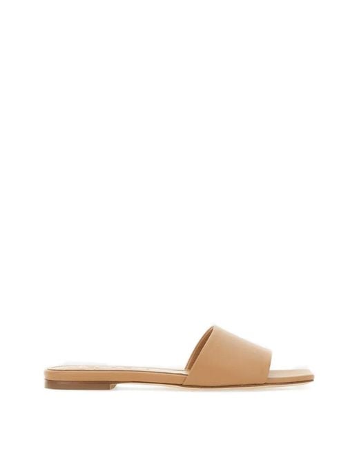 Aeyde Natural Anna Square Toe Strap Sandals