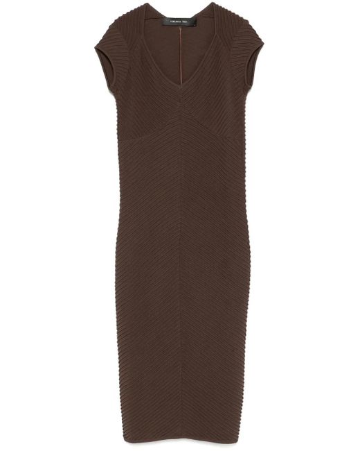 FEDERICA TOSI リブ ドレス Brown