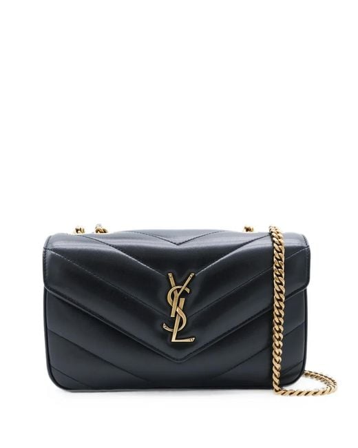 Saint Laurent Black Loulou Quilted Leather Shoulder Bag