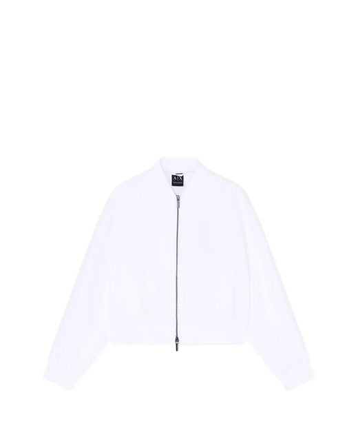 ARMANI EXCHANGE White Zip-Fastening Jacket