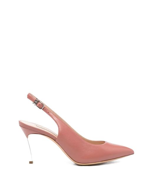 Casadei Pink Blade Slingback Sandals