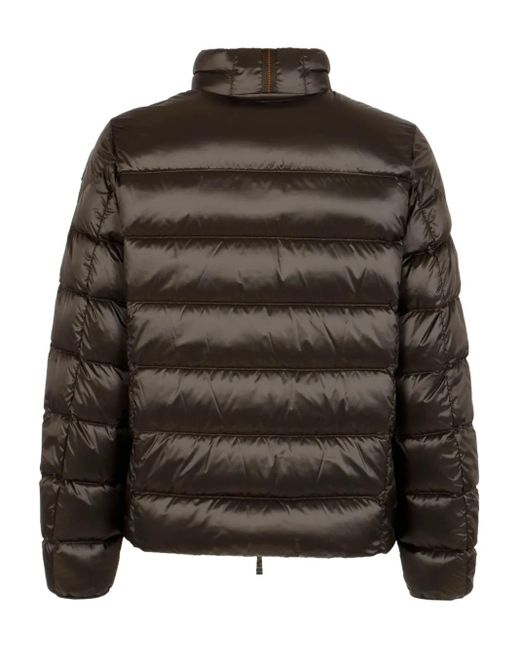 Parajumpers Black Quilted Logo-Patch Jacket for men