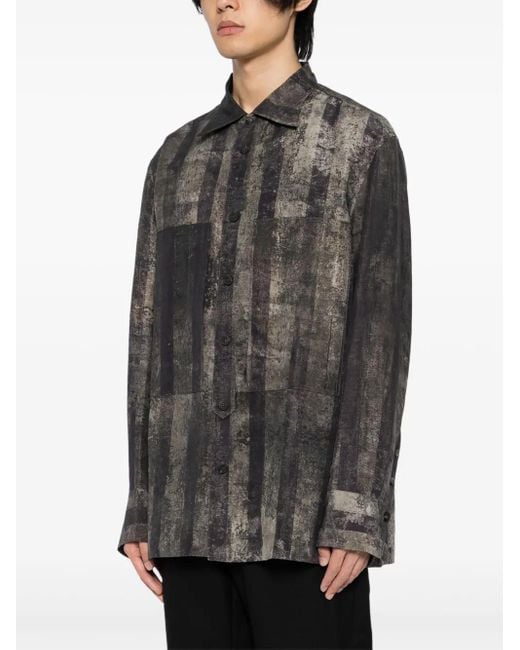 Ziggy Chen Gray Printed Shirt for men