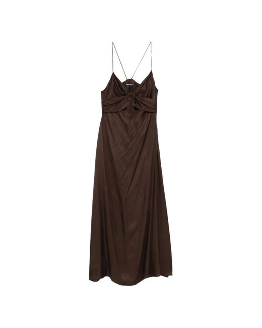 Pennyblack Brown Cut-Out Ring-Detail Dress