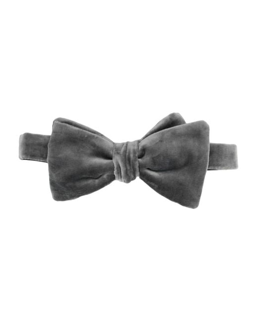 Paul Smith Gray Velvet Bow Tie for men