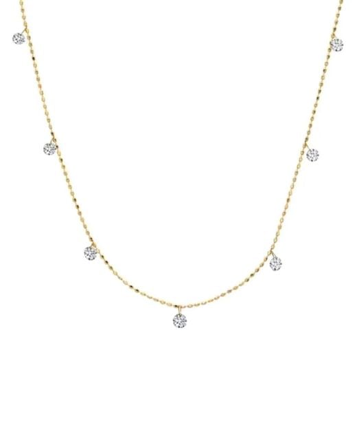 Graziela Metallic 18K Tiny Floating Diamond Necklace