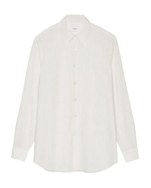 メンズ Lardini ストライプ シャツ White