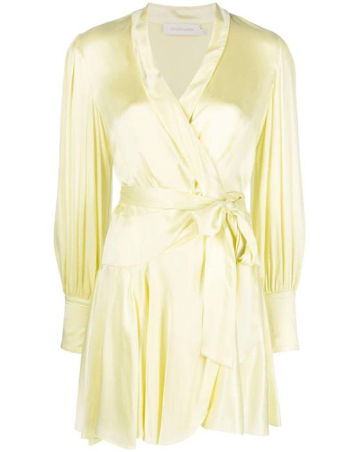 Zimmermann Yellow Wrap Dress