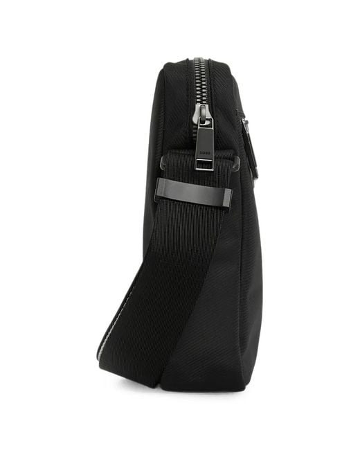 Boss White Logo-Emed Messenger Bag for men