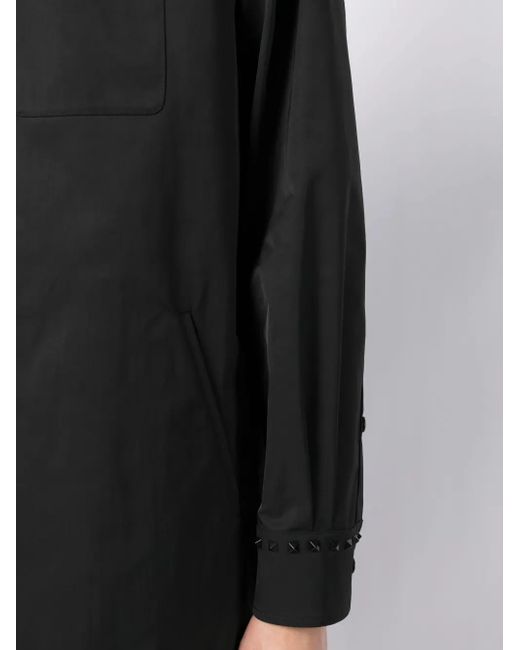 Valentino Garavani Black Rockstud-Embellished Shirt for men