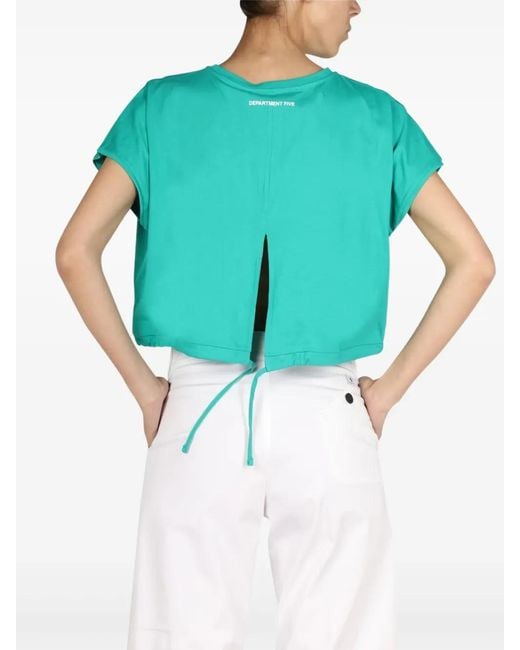 Department 5 Green Yumana Tie-Detail T-Shirt