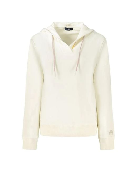North Sails White Drawstring Hoodie