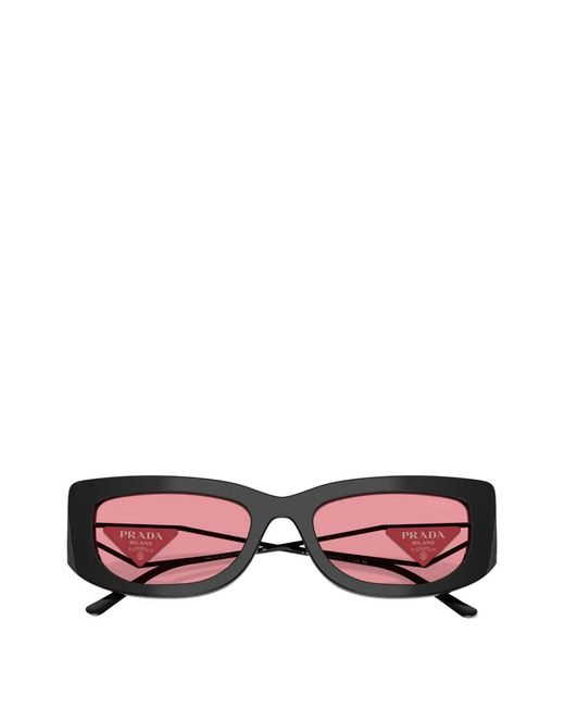 Prada Pink Rectangle-Frame Sunglasses