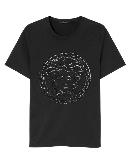 Versace Black Medusa Head Cotton T-shirt