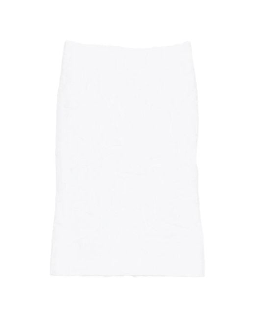 ShuShu/Tong White Crinkled-Effect Skirt